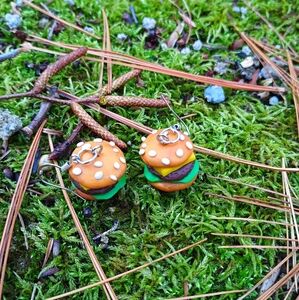 Burger earrings